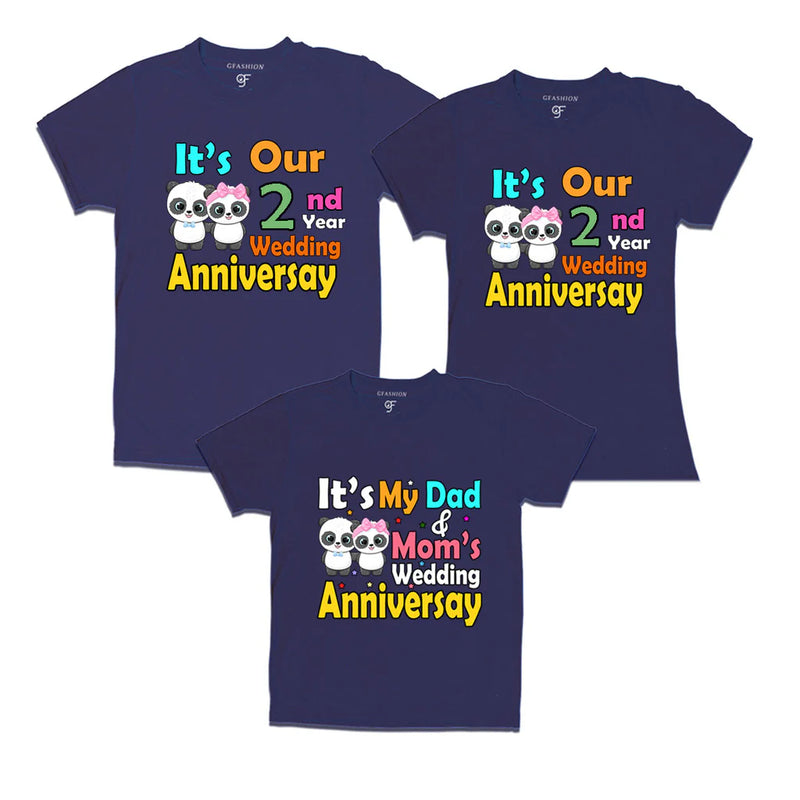 GT1 - IT'S OUR 2ND YEAR WEDDING ANNIVERSARY FAMILY TSHIRTS.