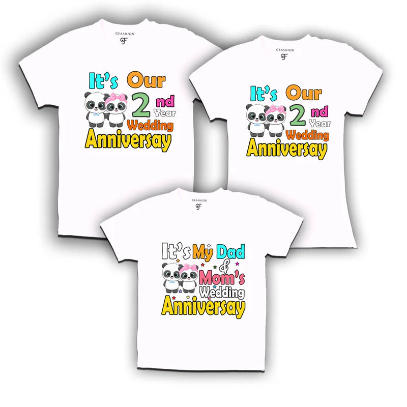 GT1 - IT'S OUR 2ND YEAR WEDDING ANNIVERSARY FAMILY TSHIRTS.