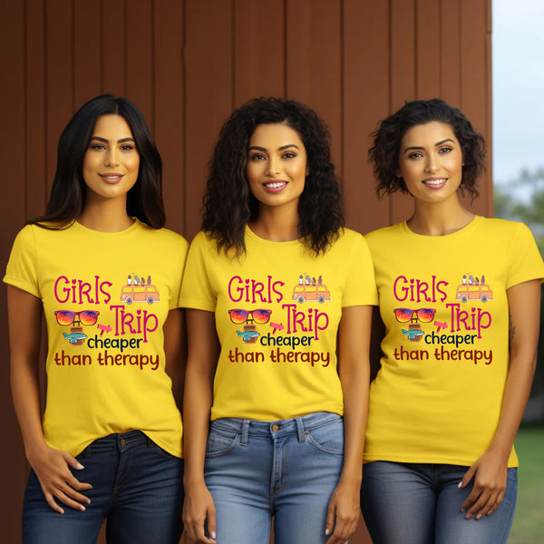 GGT - GIRLS TRIP CHEAPER THAN THERAPY T-SHIRTS